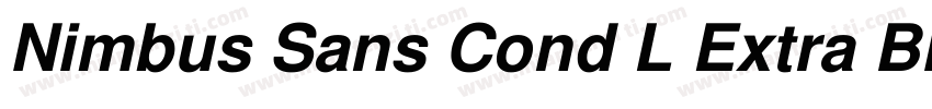 Nimbus Sans Cond L Extra Black字体转换